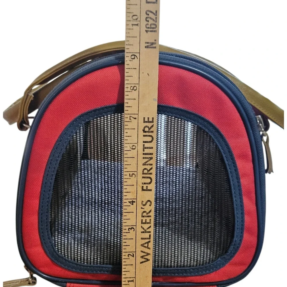 AKC Red Small Dog Bag Carrier American Kennel Sherpa Insert , Pet Travel Bag